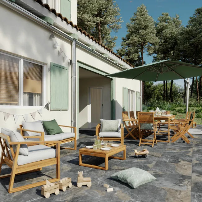NATERIAL Solaris Lounge-Set aus Akazienholz, 4 Personen