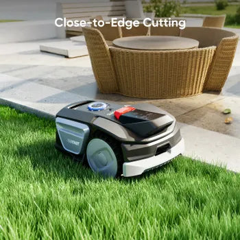 Sunseeker V1 Cordless Robotic Lawnmower, 300 m², with Free Garage, AI Vision, Obstacle Avoidance, 27% Slopes, App Control