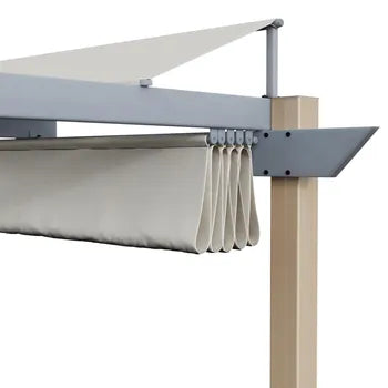 Pergola autoportante NATERIAL Omega 4x3m en aluminium effet bois - 8.31 m²