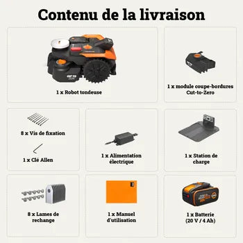 Kabelloser Mähroboter WORX VISION CLOUD 2WD - Bis zu 800m² - WR308E