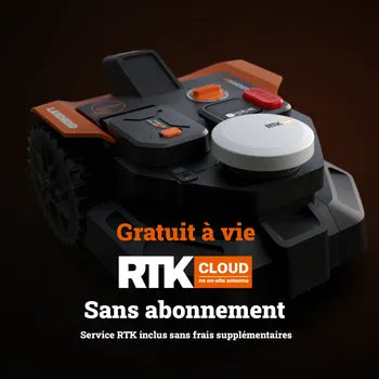 Robot tondeuse connecté sans fil WORX VISION CLOUD 2WD - Jusqu'à 300m² - WR303E