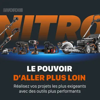 Tronçonneuse élagueuse sur batterie WORX Wg325e 20 V, guide de 12 cm