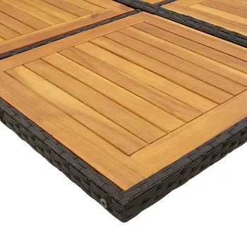 Ensemble à manger de jardin coussins 5pcs Noir Résine tressée vidaXL
