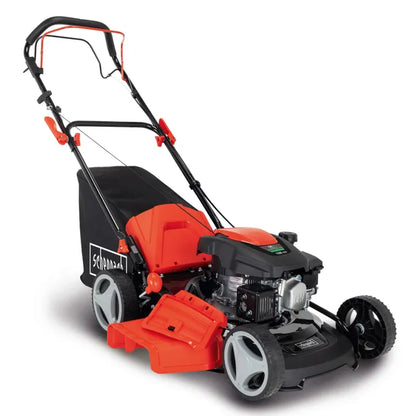 Scheppach MS161-46 Petrol Lawn Mower - 4-Stroke 150cc Petrol Engine - 46cm Cutting Width - 55L Grass Box - Side Discharge