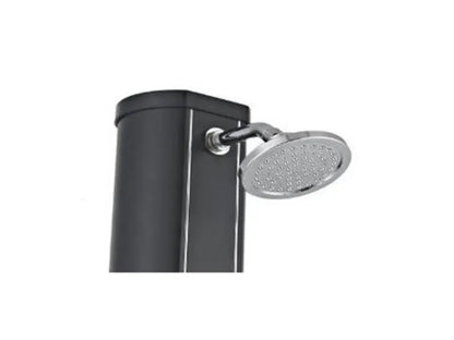 Douche solaire droite alu noir 40 l avec rince-pieds