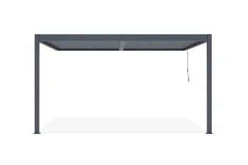 Anlehn-Bioklimapergola, Anthrazit, Aluminium, 12 m²
