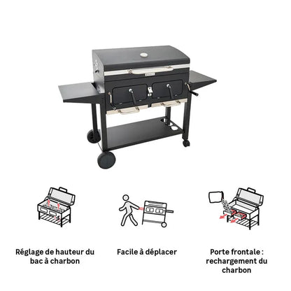 Barbecue king size 2 foyers indépendants Centaurus NATERIAL