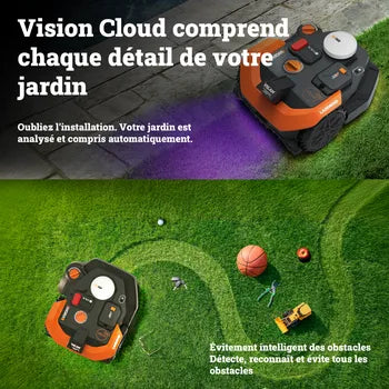 Robot tondeuse connecté WORX VISION CLOUD 2WD - Jusqu'à 3000m² - WR330E