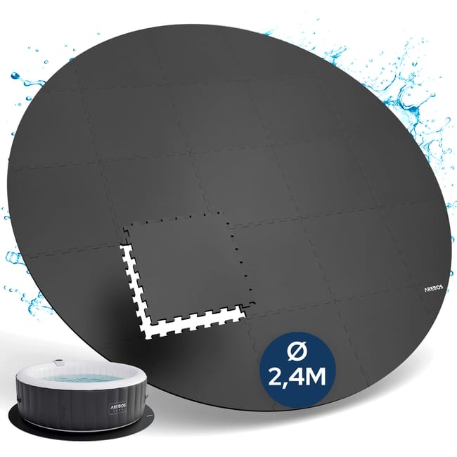 AREBOS Tapis Protection Spa Ø240 cm EVA 25pcs