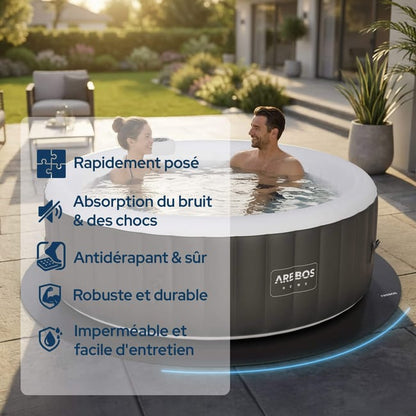 AREBOS Tapis Protection Spa Ø240 cm EVA 25pcs