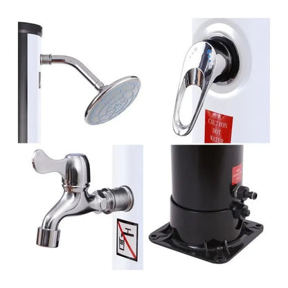 Douche solaire FIDGI noir et argent 35L