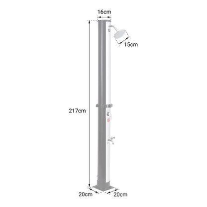Douche solaire FIDGI noir et argent 35L