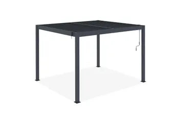 Pergola bioclimatique autoportante Gris en Aluminium 7.9 m²