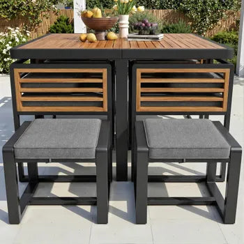 Garden set - lounge 12 chairs + table, patio/balcony, solid table, 12 people, garden and dining furniture.