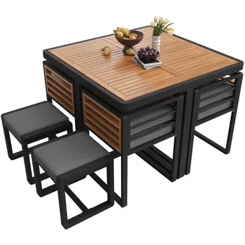 Garden set - lounge 12 chairs + table, patio/balcony, solid table, 12 people, garden and dining furniture.